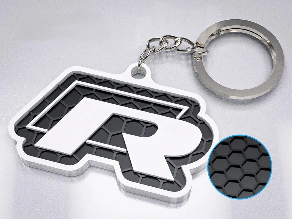 Skyforix volkswagen r performance keychain 3d printed design premium keychain solution for volkswagen r performance keychain 3d printed design